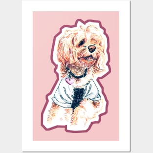 Pretty in Pink Pup Posters and Art